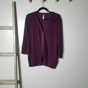 NWOT ZENANA OUTFITTERS WOMEN'S PURPLE CARDIGAN SIZE 2X